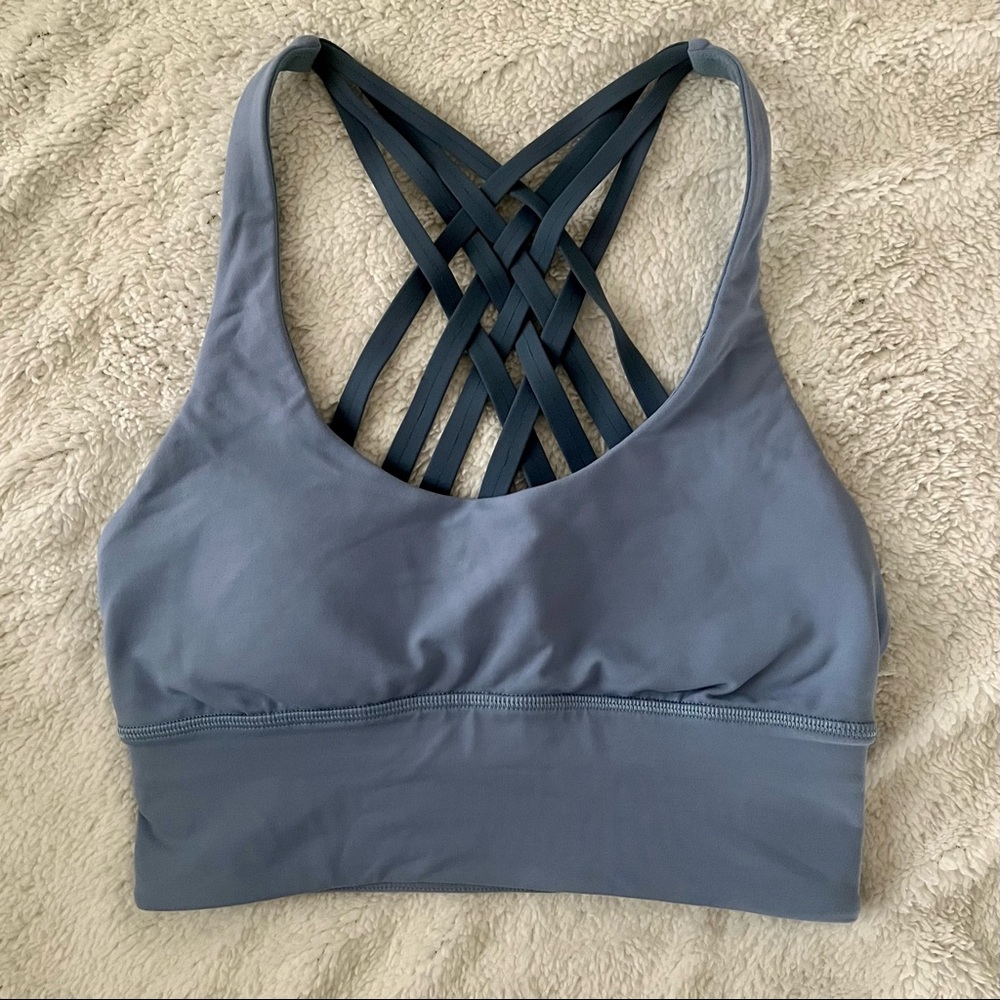 Lululemon Free to be Moved Bra (Size 2) - cascade blue/slate blue